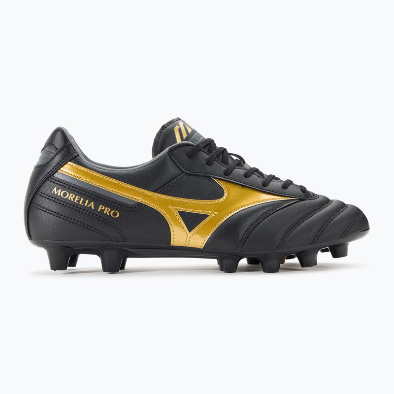 Mizuno Morelia II PRO MD férfi futballcipő fekete/arany/sötét árnyék 2