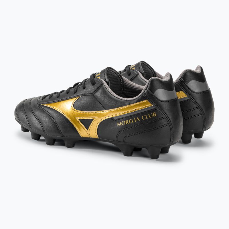 Mizuno Morelia II Club MD férfi futballcipő fekete/arany/sötét árnyék 4