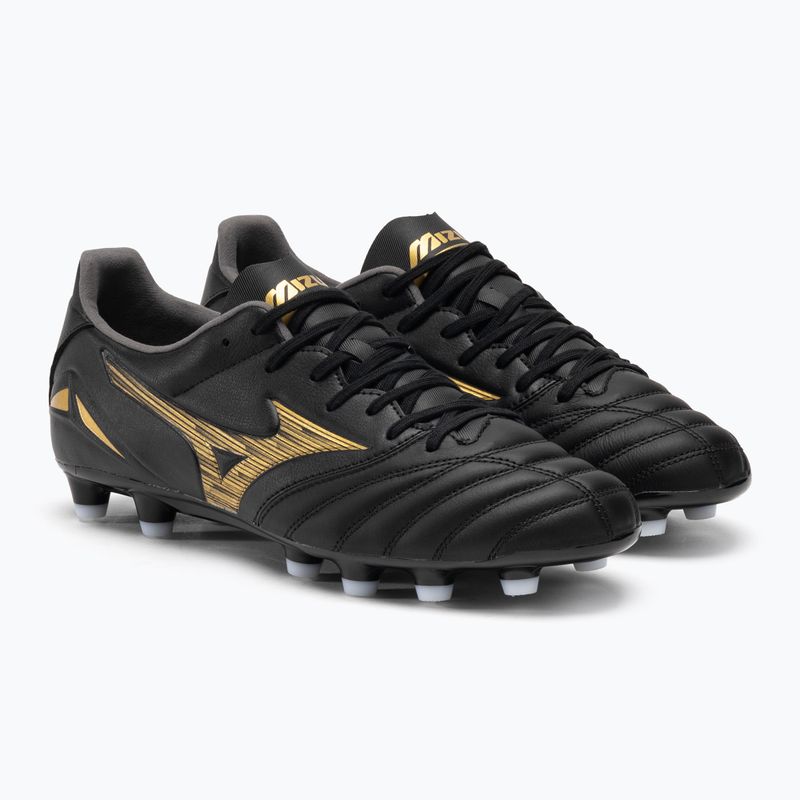 Férfi Mizuno Morelia Neo IV Pro MD labdarúgócipő fekete/arany/fekete 4