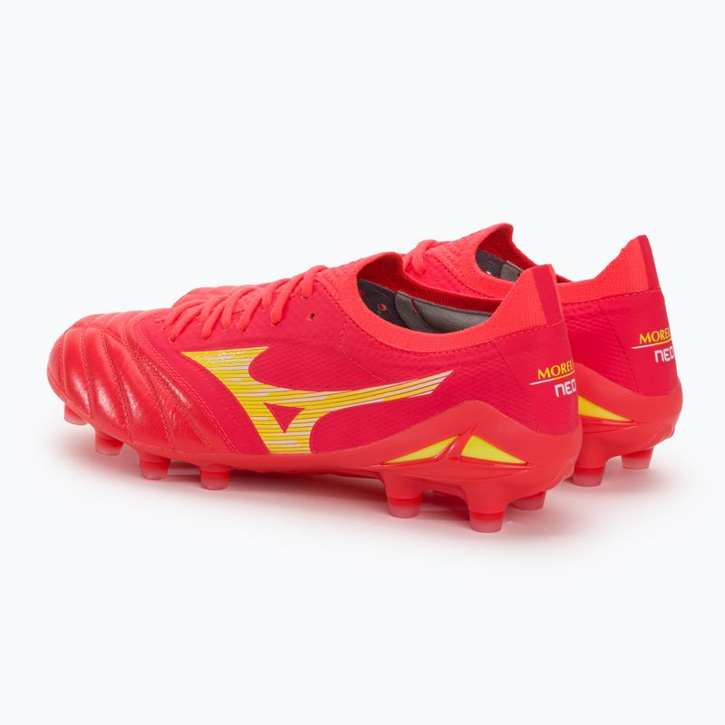 Férfi Mizuno Morelia Neo IV Beta Elite MD labdarúgó cipő flery coral2/bolt2/flery coral2 4