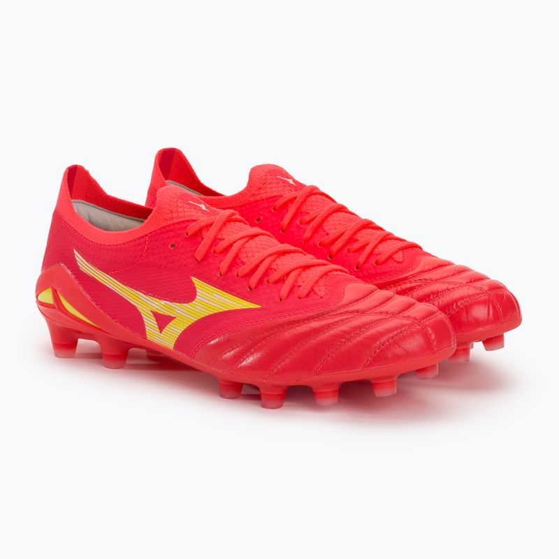 Férfi Mizuno Morelia Neo IV Beta Elite MD labdarúgó cipő flery coral2/bolt2/flery coral2 5