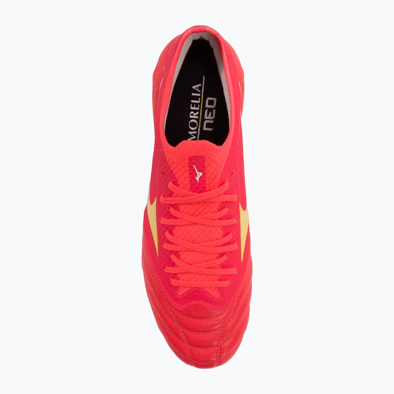 Férfi Mizuno Morelia Neo IV Beta Elite MD labdarúgó cipő flery coral2/bolt2/flery coral2 7