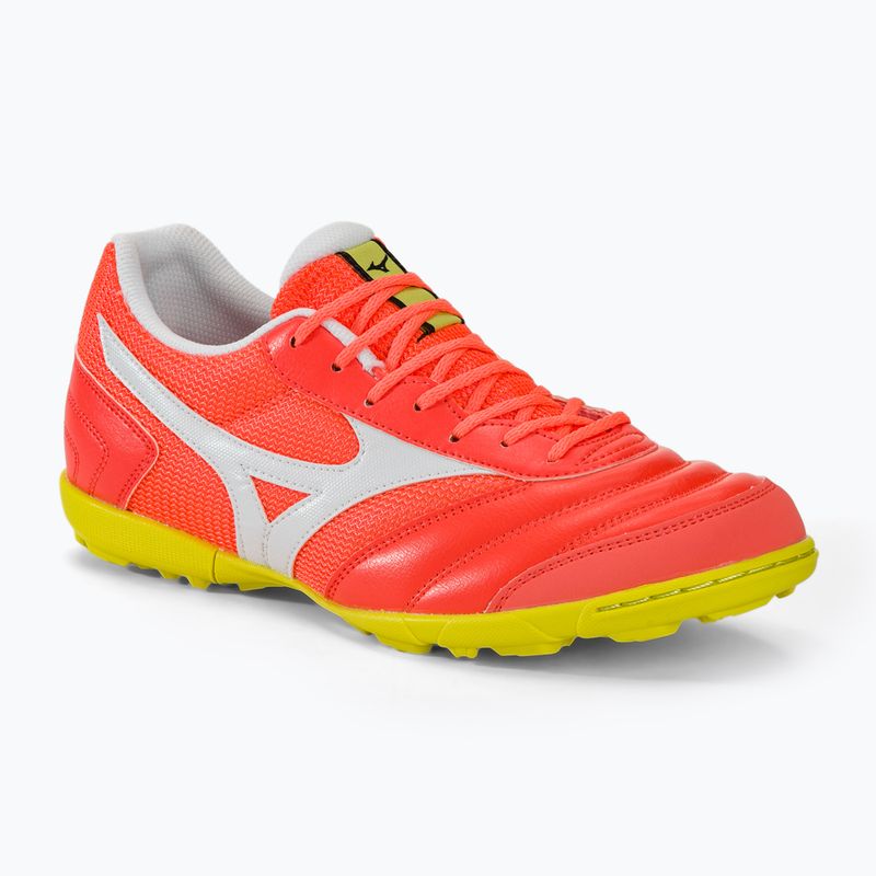 Férfi Mizuno Morelia Sala Club TF futballcipő neon láng/fehér