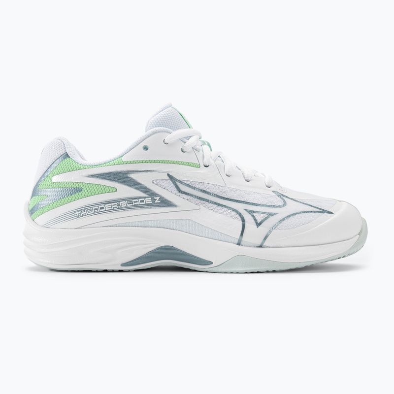 Férfi röplabda cipő Mizuno Thunder Blade Z fehér / g ridge / patina zöld 2