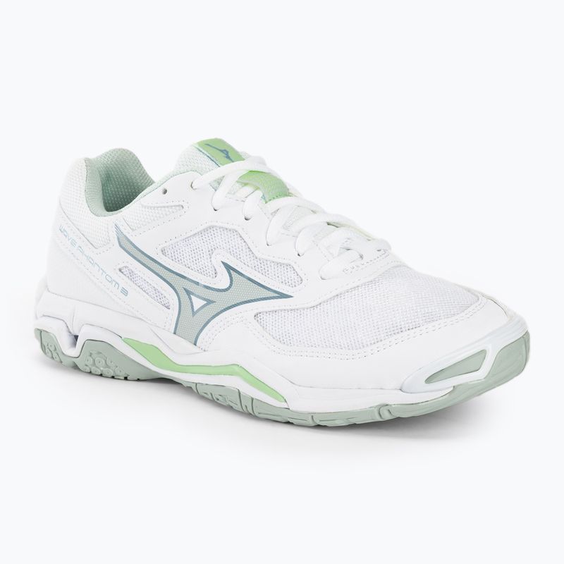 Női kézilabda cipő Mizuno Wave Phantom 3 white/glacial ridge/patinagreen