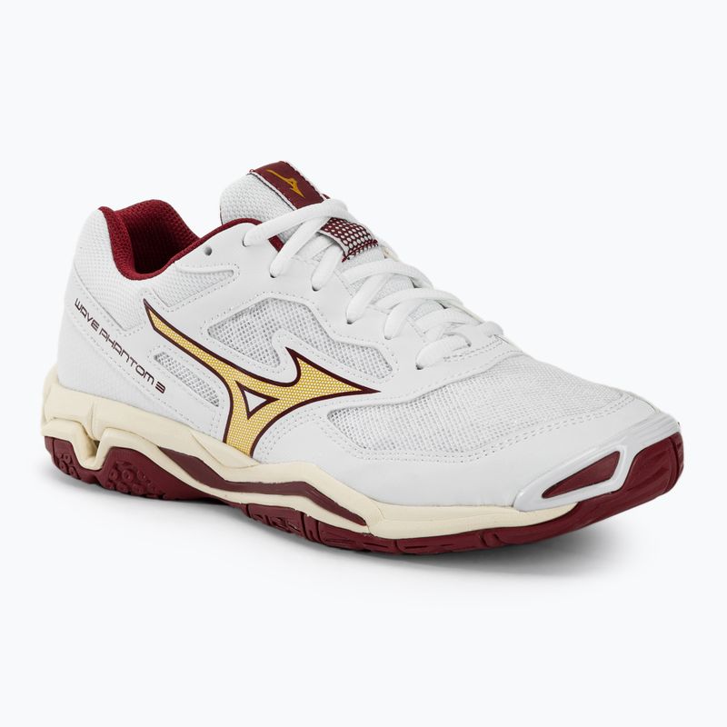 Női kézilabda cipő Mizuno Wave Phantom 3 white/cabernet/mp gold