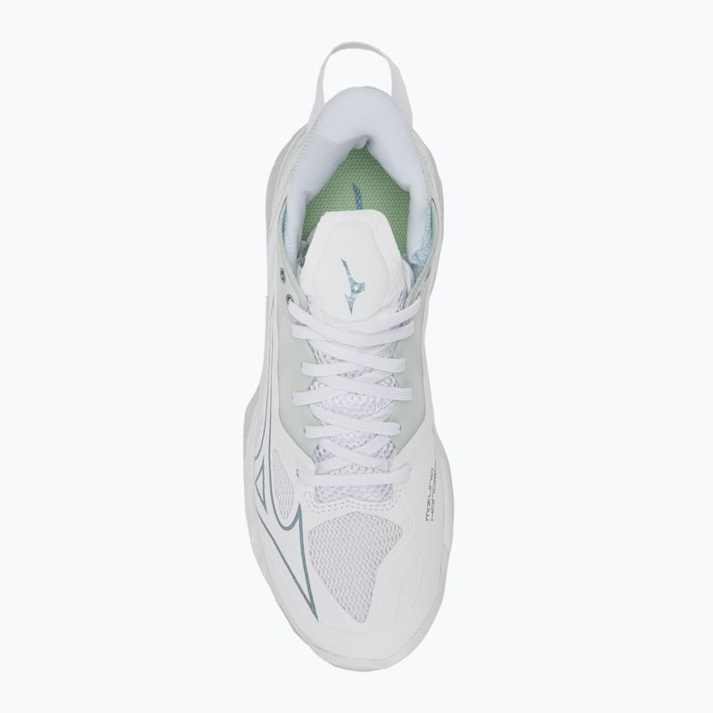 Női kézilabda cipő Mizuno Wave Mirage 5 white/glacial ridge/patinagreen 5