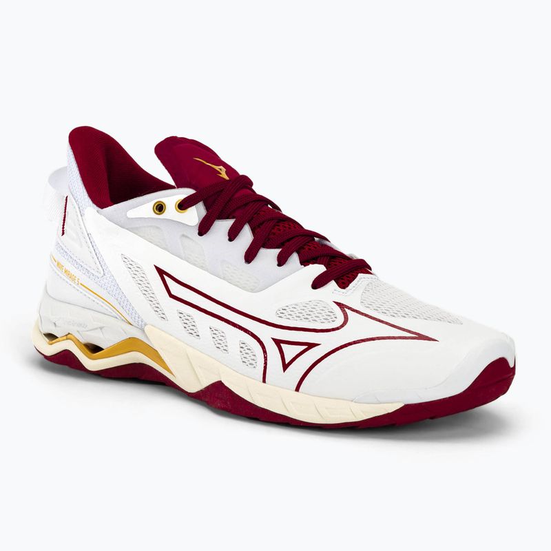 Női kézilabda cipő Mizuno Wave Mirage 5 white/cabernet/mp gold