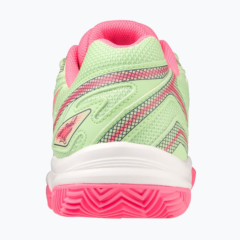 Mizuno Break Shot 4 Padel női padel cipő patina zöld / high vis rózsaszín / fehér 4