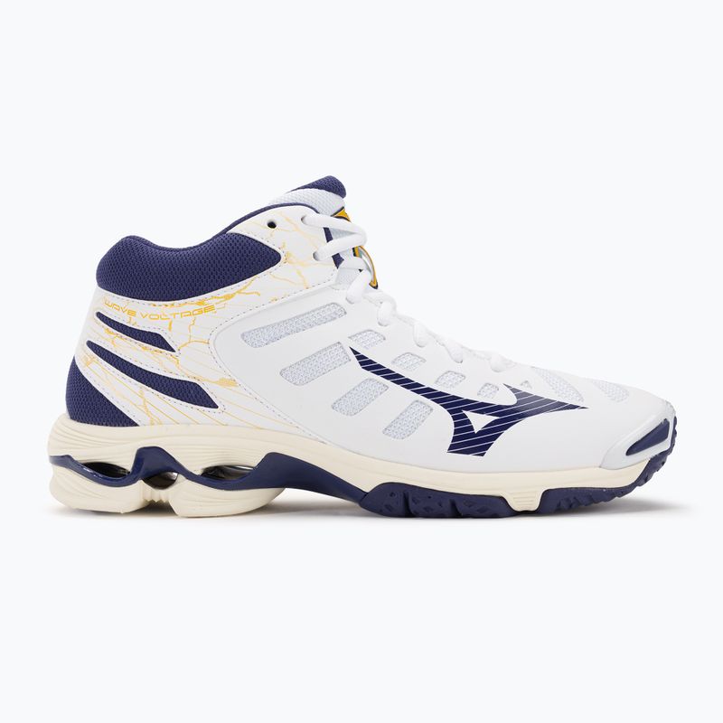 Férfi röplabda cipő Mizuno Wave Voltage Mid fehér / kék szalag / mp arany 2