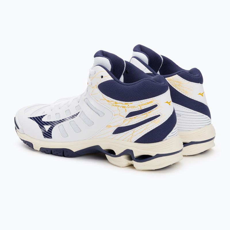 Férfi röplabda cipő Mizuno Wave Voltage Mid fehér / kék szalag / mp arany 4