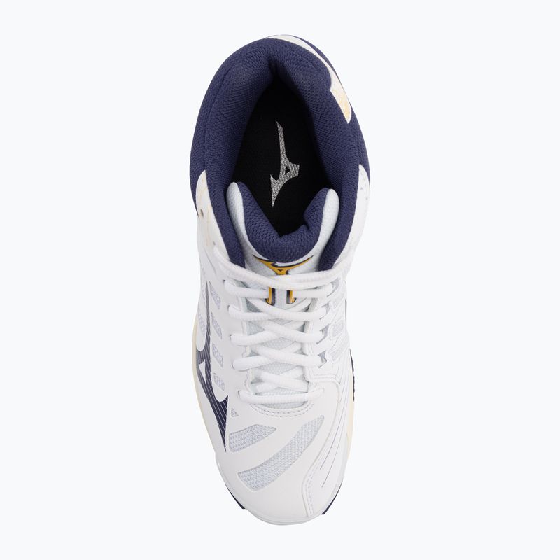 Férfi röplabda cipő Mizuno Wave Voltage Mid fehér / kék szalag / mp arany 7