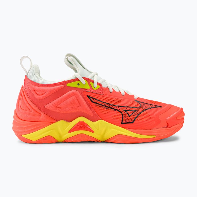 Férfi röplabda cipő Mizuno Wave Momentum 3 neon láng / fekete / bolt2 neon 2