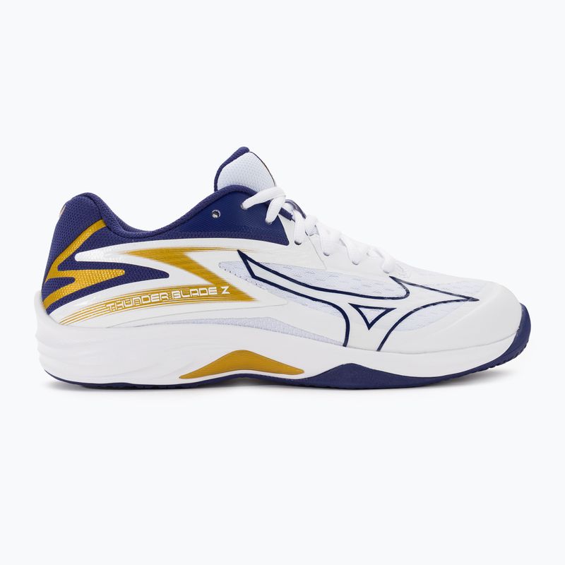 Férfi röplabda cipő Mizuno Thunder Blade Z fehér / kék szalag / mp arany 2