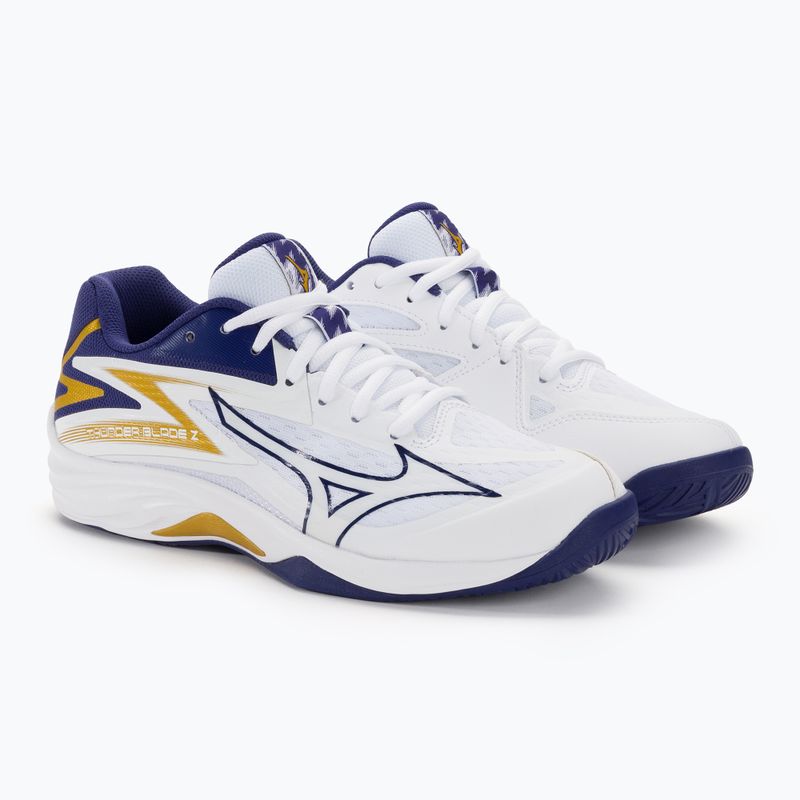 Férfi röplabda cipő Mizuno Thunder Blade Z fehér / kék szalag / mp arany 5