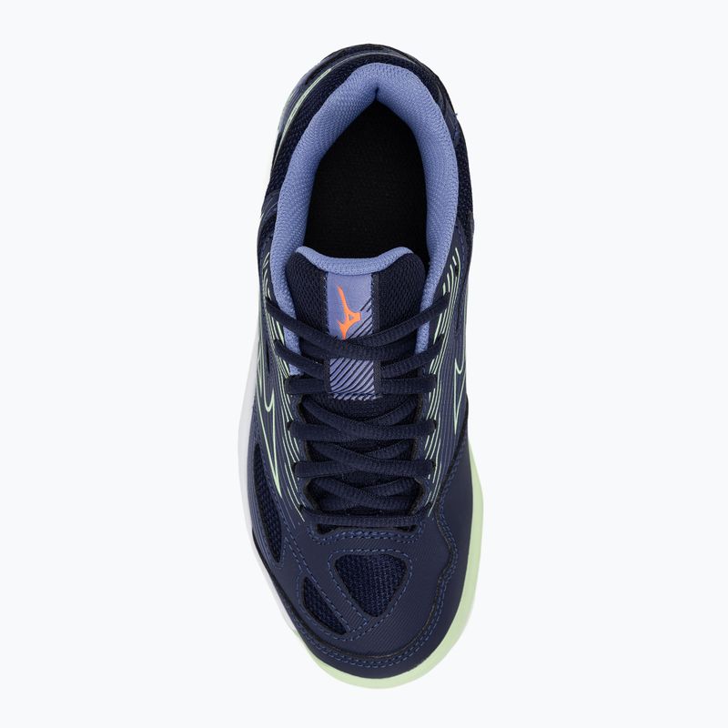 Gyerek röplabda cipő Mizuno Cyclone Speed 4 Jr eblue/tech green/lolite 5