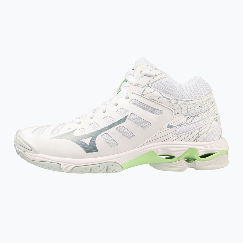 Női röplabda cipő Mizuno Wave Voltage Mid white/glacial ridge/patina green 8