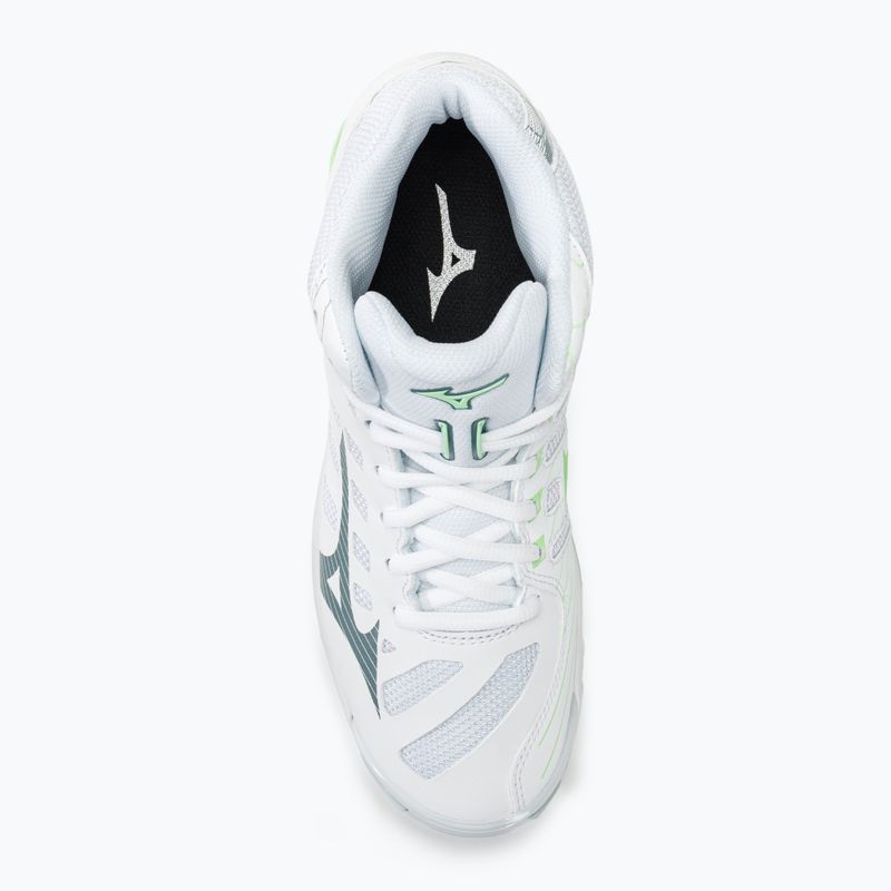 Női röplabda cipő Mizuno Wave Voltage Mid white/glacial ridge/patina green 5