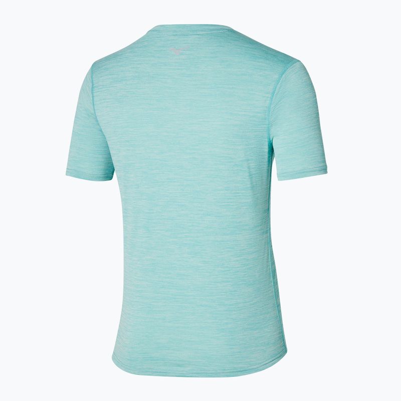 Férfi futópóló Mizuno Core Run Tee aquifer 2