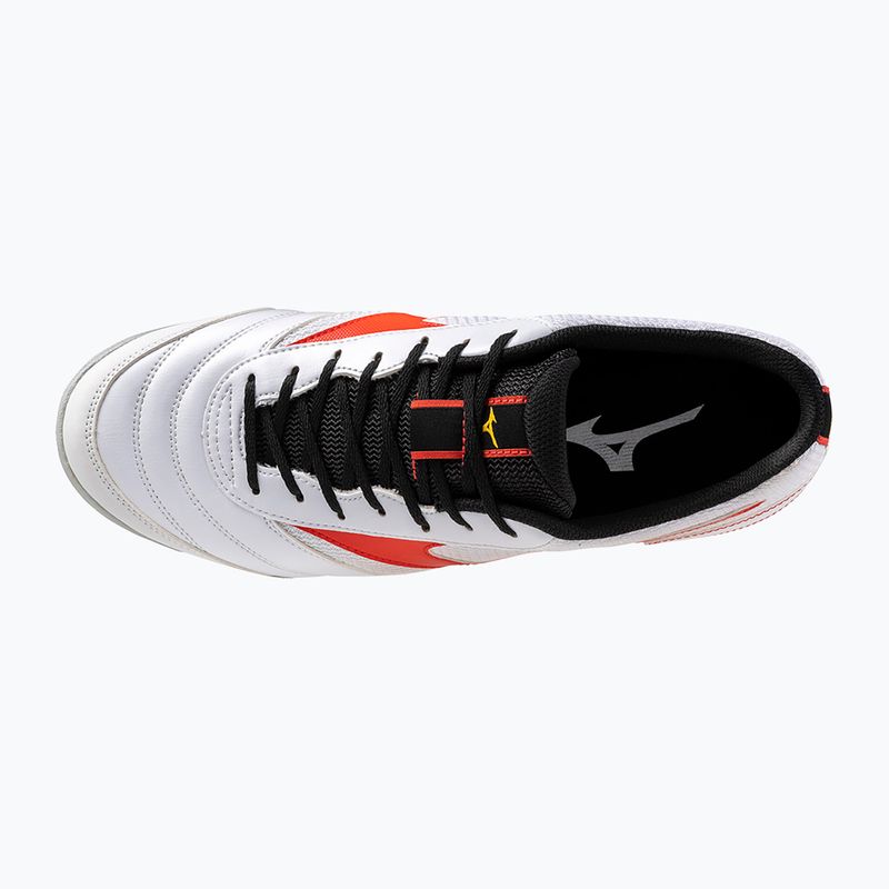 Gyerek focicipő Mizuno MRL Sala Club TF Jr white/radiant red 10