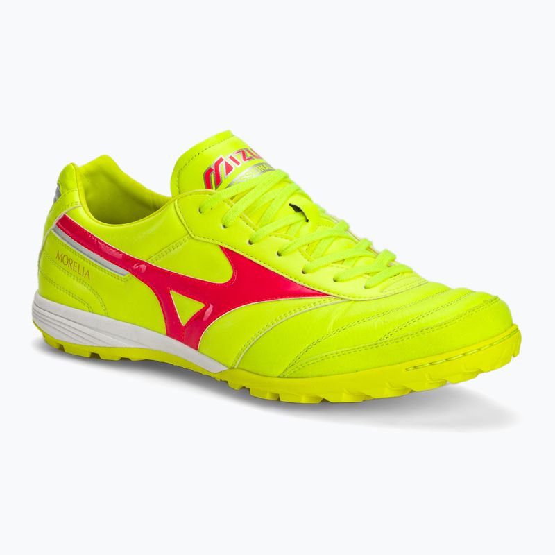 Mizuno Morelia Sala Elite TF biztonsági sárga/tüzes korall 2/galaxy ezüst férfi futballcipő