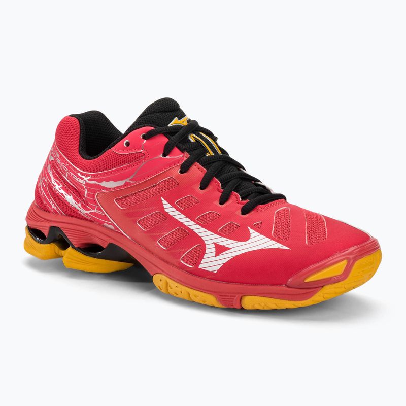 Férfi röplabda cipő Mizuno Wave Voltage radiant red/white/carrot curl