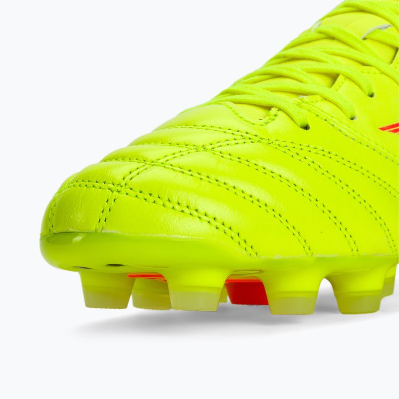 Mizuno Morelia Neo IV Pro MD biztonsági sárga/tüzes korall 2/galaxis ezüst férfi futballcipő 9