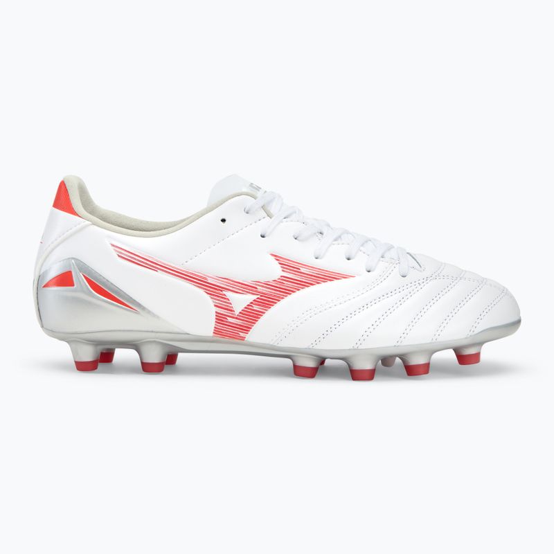Férfi Mizuno Morelia Neo IV Pro MD labdarúgó cipő fehér/ ragyogó piros/ forró korall 2