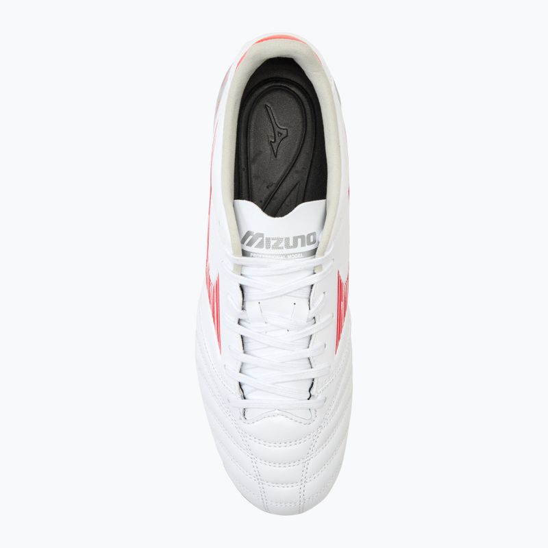 Férfi Mizuno Morelia Neo IV Pro MD labdarúgó cipő fehér/ ragyogó piros/ forró korall 5