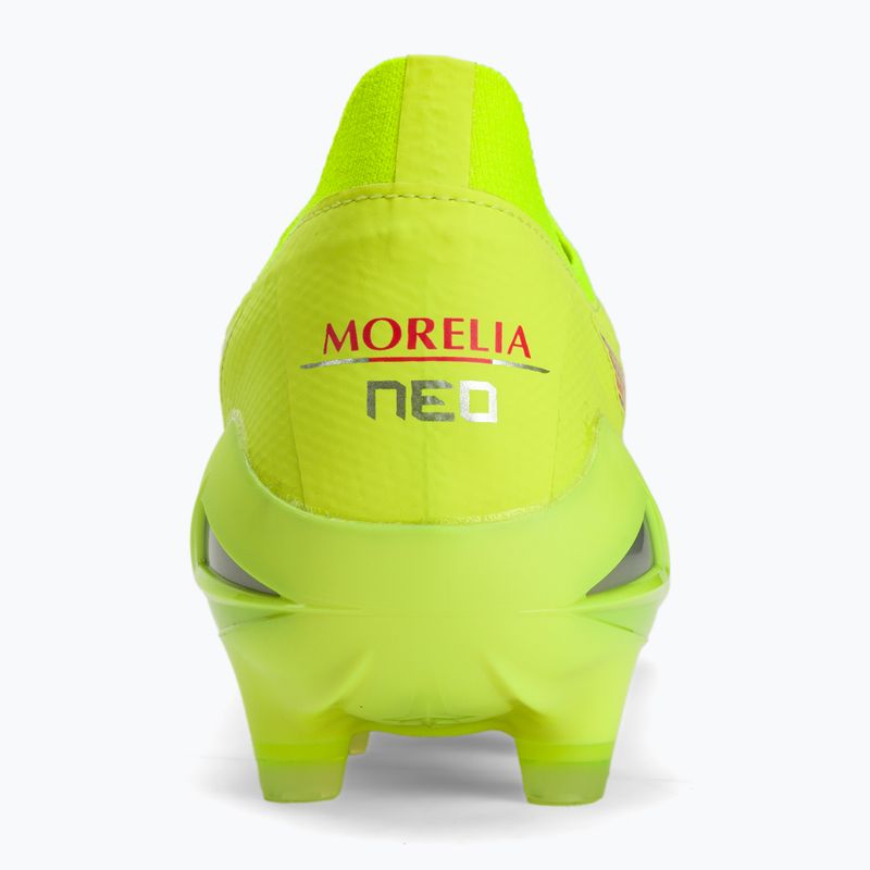 Mizuno Morelia Neo IV Β Elite MD biztonsági sárga/tüzes korall 2/galaxis ezüst férfi futballcipő 8