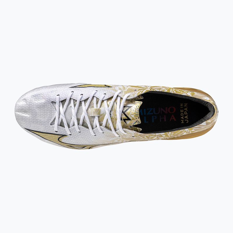 Férfi focicipő Mizuno Αlpha Japan Md white/ge gold/black 10