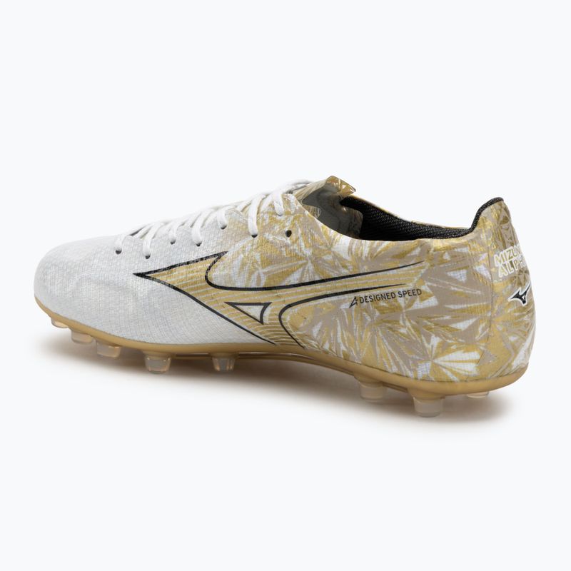 Férfi futballcipő Mizuno Alpha Japan AG fehér/gearany/fekete 3