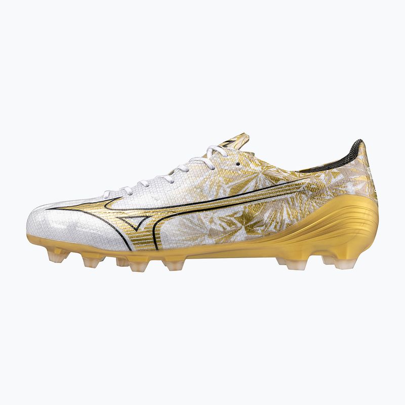 Mizuno férfi futballcipő Αlpha Elite MD fehér/gearany/fekete 3