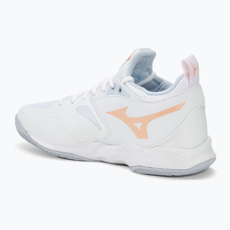 Női röplabda cipő Mizuno Wave Dimension white/peach parfait/halogen blue 3