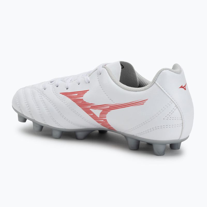 Mizuno Monarcida Neo III Select Jr MD gyermek focicipő fehér/sugárzó piros 3