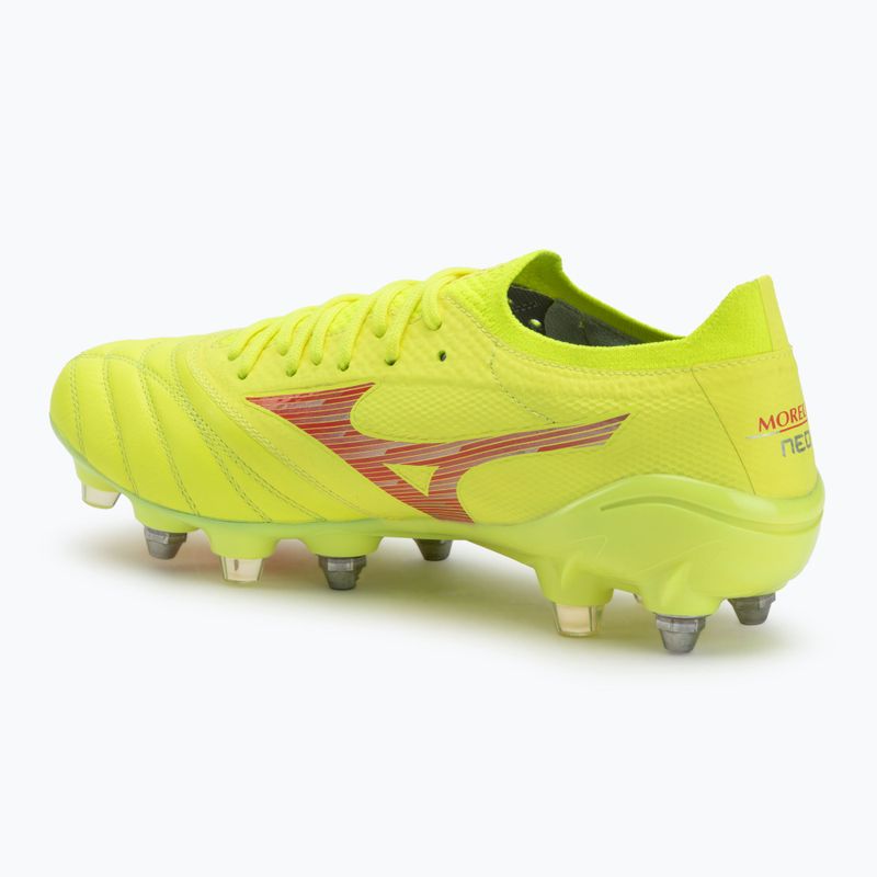 Mizuno Morelia Neo IV β Elite MIX safety yellow/fiery coral 2/safety yellow férfi futballcipő 3