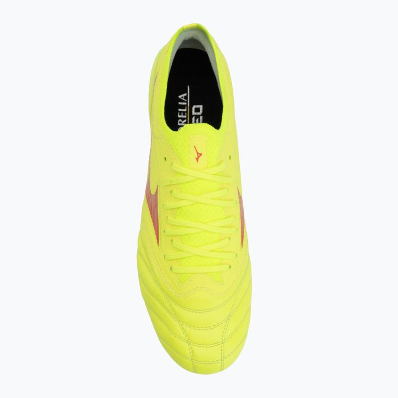 Mizuno Morelia Neo IV β Elite MIX safety yellow/fiery coral 2/safety yellow férfi futballcipő 5