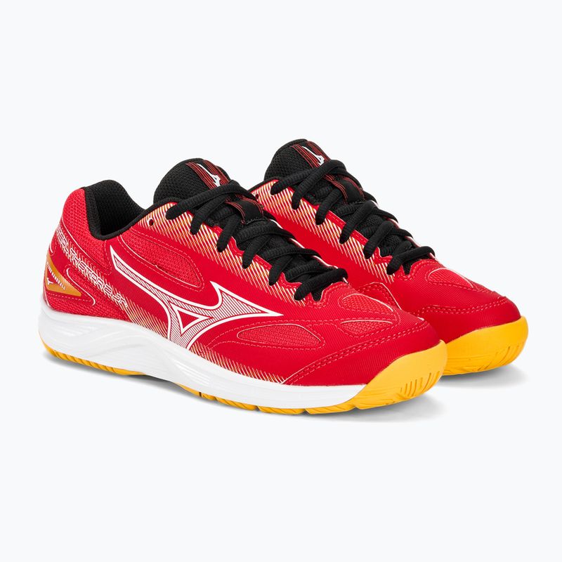 Mizuno Stealth Star 2 Jr gyermek kézilabda cipő radiant red/white/carrot curl 4