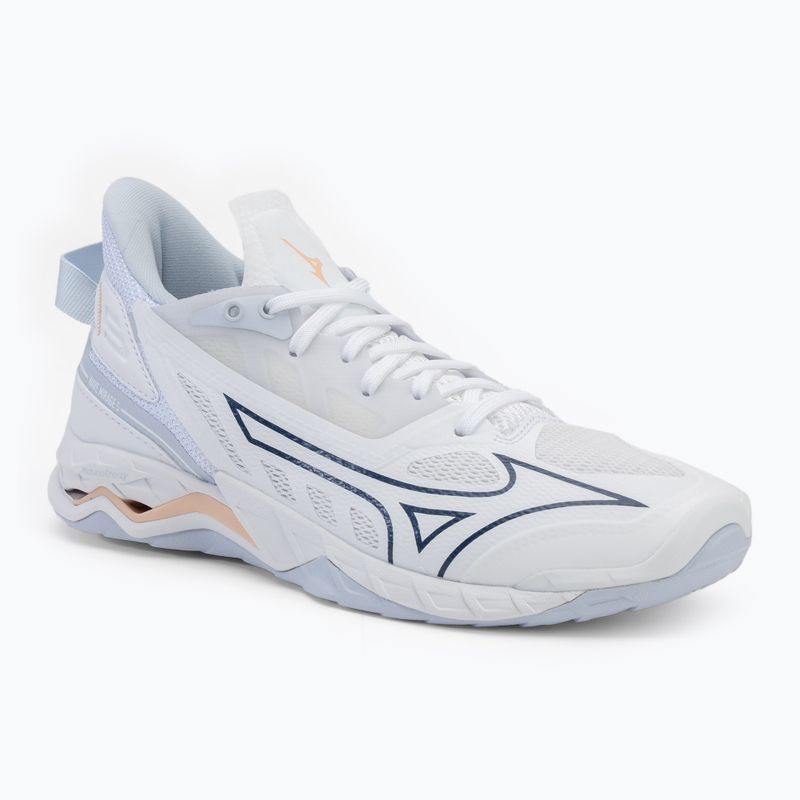 Női kézilabda cipő Mizuno Wave Mirage 5 fehér/sárga barack/barack parfait