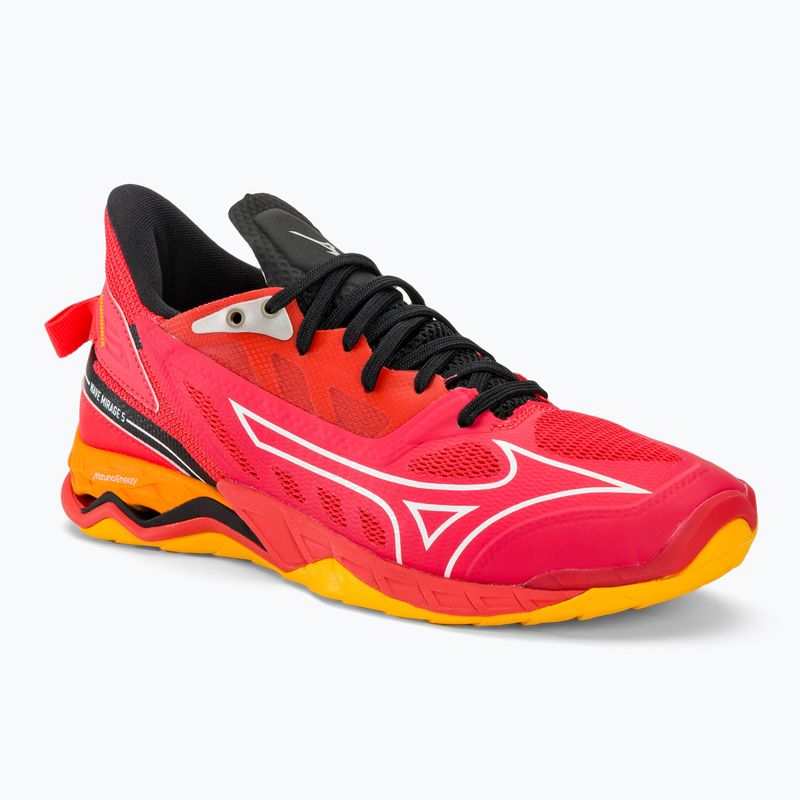 Férfi kézilabda cipő Mizuno Wave Mirage 5 radiant red/white/carrot curl