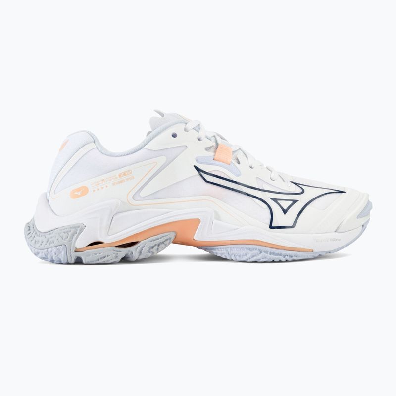 Női röplabda cipő Mizuno Wave Lightning Z8 fehér/sárga barack/barack parfait 2