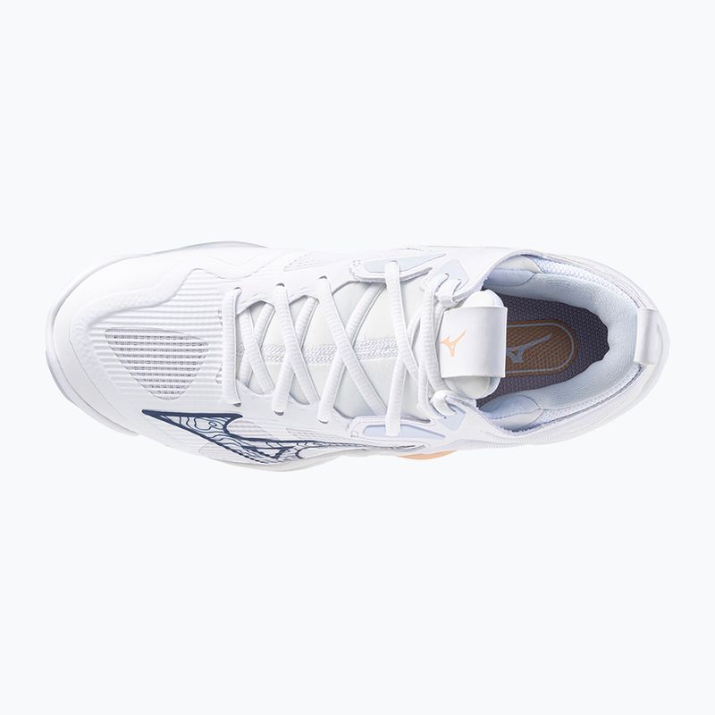 Női röplabda cipő Mizuno Wave Momentum 3 Mid fehér/ navy peony/ barack parfait 12