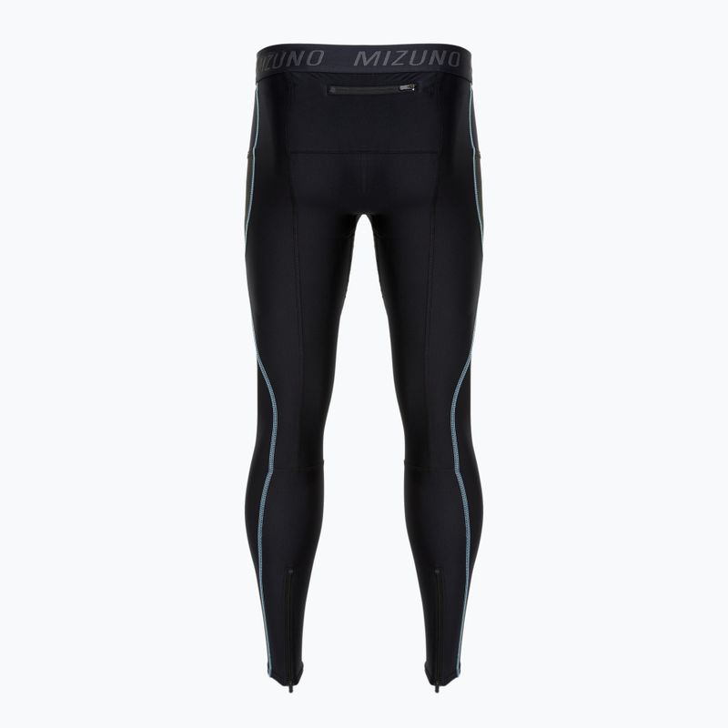 Férfi futóleggings Mizuno BG3000 Long black/ aquifer 2