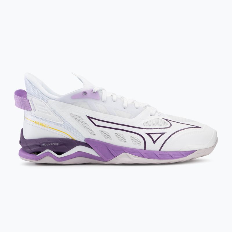 Női kézilabda cipő Mizuno Wave Mirage 5 fehér/patrician purple/quince 2