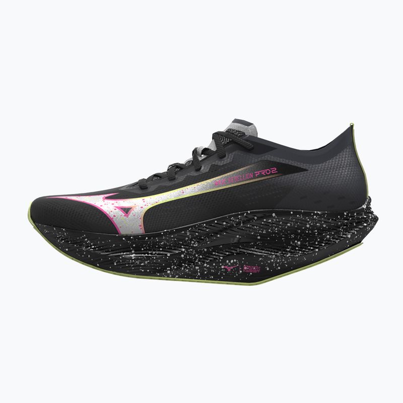 Férfi futócipő Mizuno Wave Rebellion Pro 2 fekete/ezüst/rózsaszín tetra 8