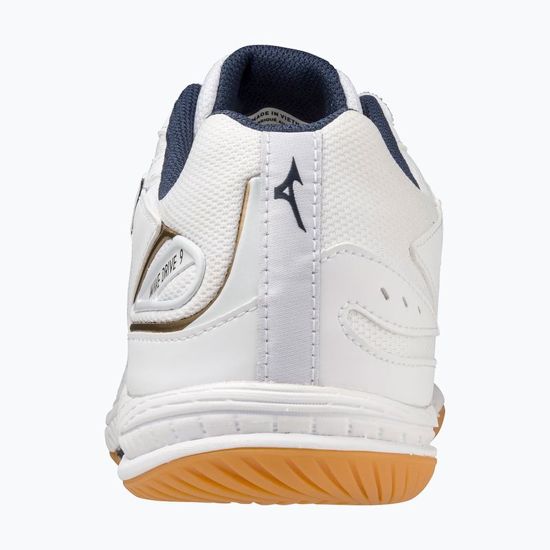 Mizuno Wave Drive 9 teniszcipő fehér/ruhakék/arany 3