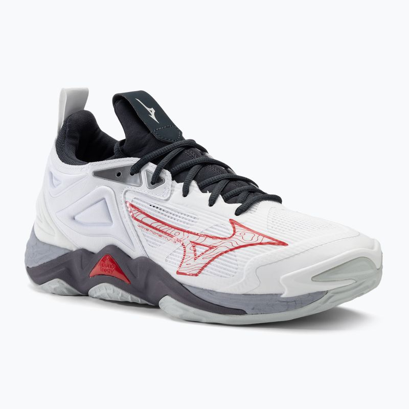 Férfi röplabda cipő Mizuno Wave Momentum 3 fehér/salsa/fekete