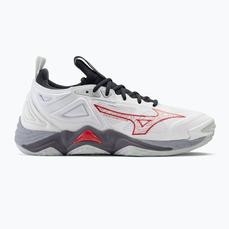 Férfi röplabda cipő Mizuno Wave Momentum 3 fehér/salsa/fekete 2