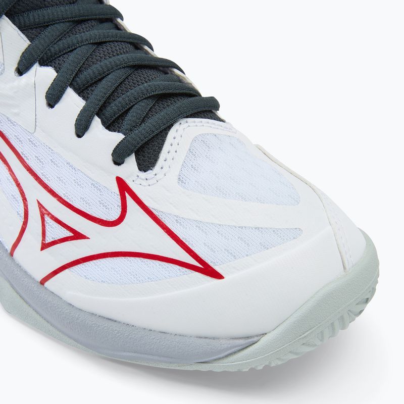 Férfi röplabda cipő Mizuno Thunder Blade Z Mid fehér/salsa/fekete 7