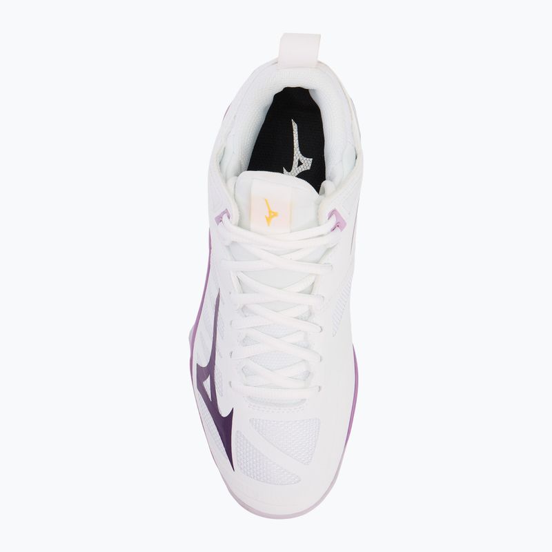 Női röplabda cipő Mizuno Wave Dimension Mid white/patrician purple/quince 5